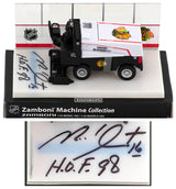 Michel Goulet Signed Chicago Blackhawks NHL Mini Zamboni w/HOF'98
