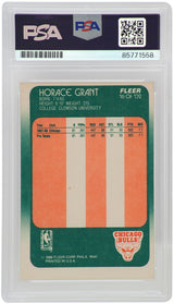 Horace Grant Signed Chicago Bulls 1988 Fleer Rookie Basketball Card #16 (In Silver) - (PSA Encapsulated)