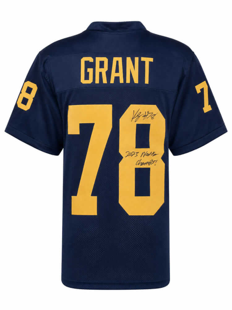 Kenneth Grant Signed Navy Custom College Football Jersey w/2023 Natty Champs