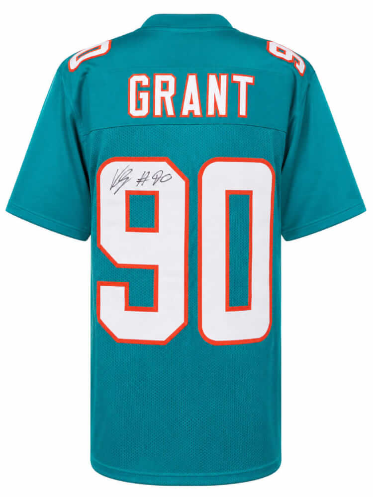 Kenneth Grant Signed Teal Custom Football Jersey
