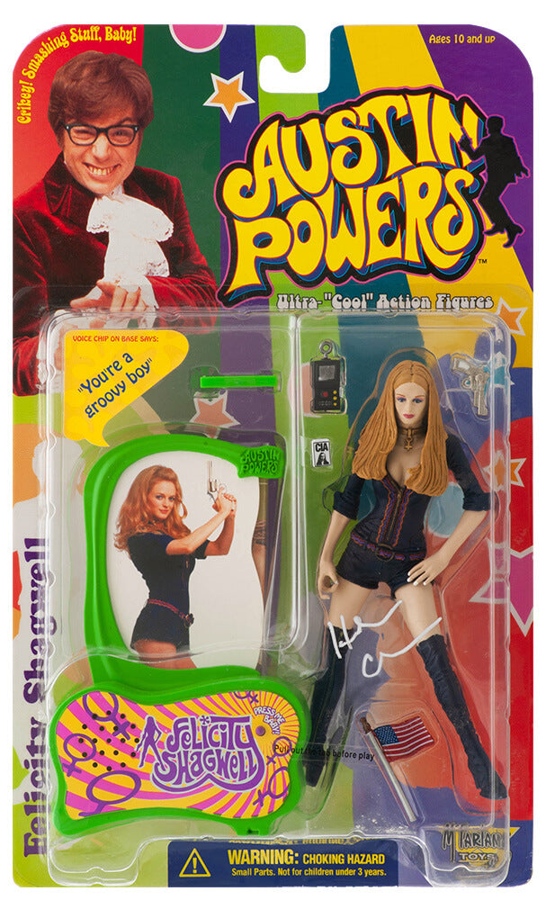 Heather Graham Signed Austin Powers Felicity Shagwell McFarlane Toys 1999 Action Figure NIB
