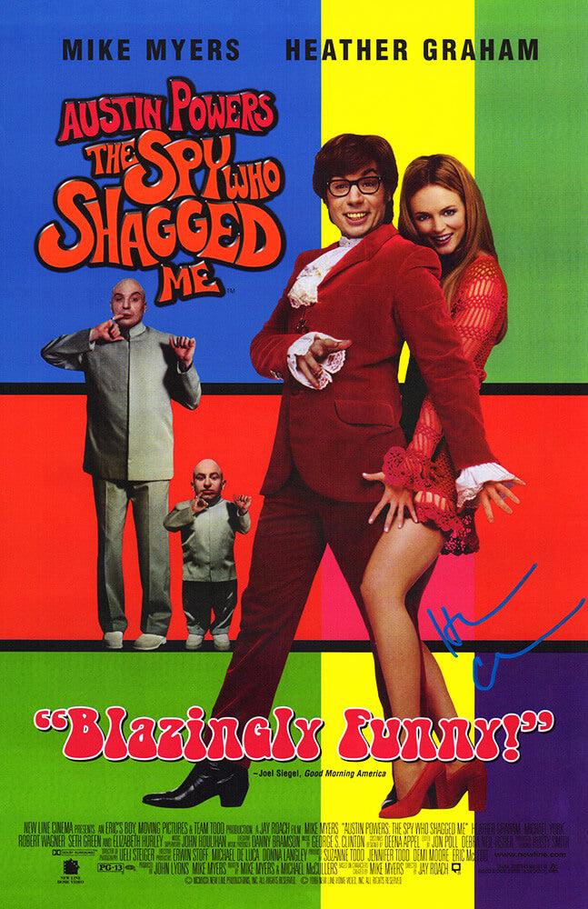 Heather Graham Signed Austin Powers The Spy Who Shagged Me 11x17 Movie Poster