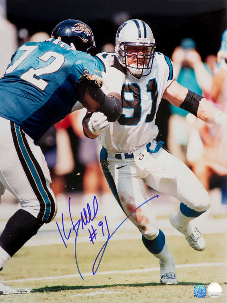 Kevin Greene Signed Carolina Panthers vs. Jaguars Action 16x20 Photo