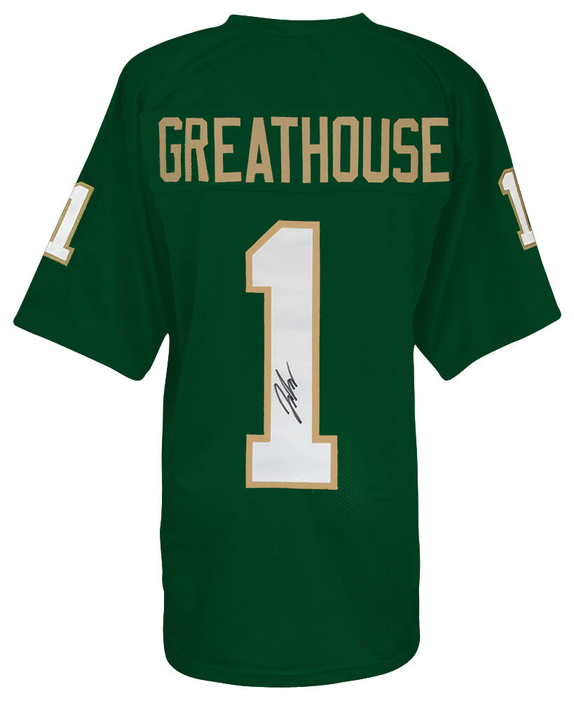 Jaden Greathouse Signed Green Custom College Football Jersey