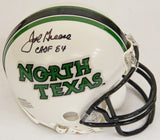 Joe Greene Signed North Texas Mean Green Riddell Mini Helmet w/CHOF'84
