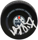 Wayne Gretzky Signed Edmonton Oilers Official Game Hockey Puck - (JSA COA)