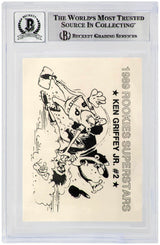 Ken Griffey Jr Signed Seattle Mariners 1989 Rookies Superstars Rookie Baseball Card #2 - (Beckett - Auto Grade 10)