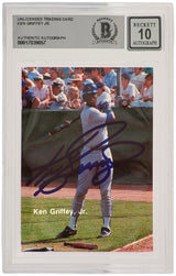 Ken Griffey Jr Signed Seattle Mariners 1989 Broder Cactus League All Stars Rookie Baseball Card #18 - (Beckett / Auto Grade 10)