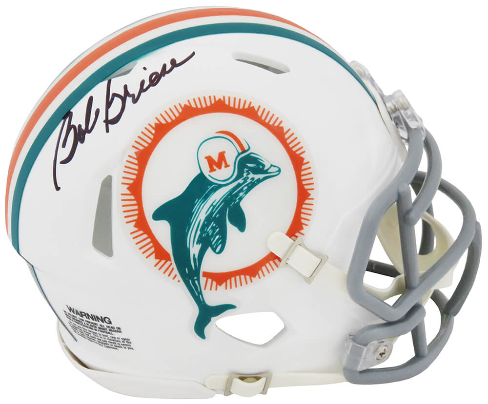 Bob Griese Signed Miami Dolphins 1972 Style T/B Riddell Speed Mini Helmet