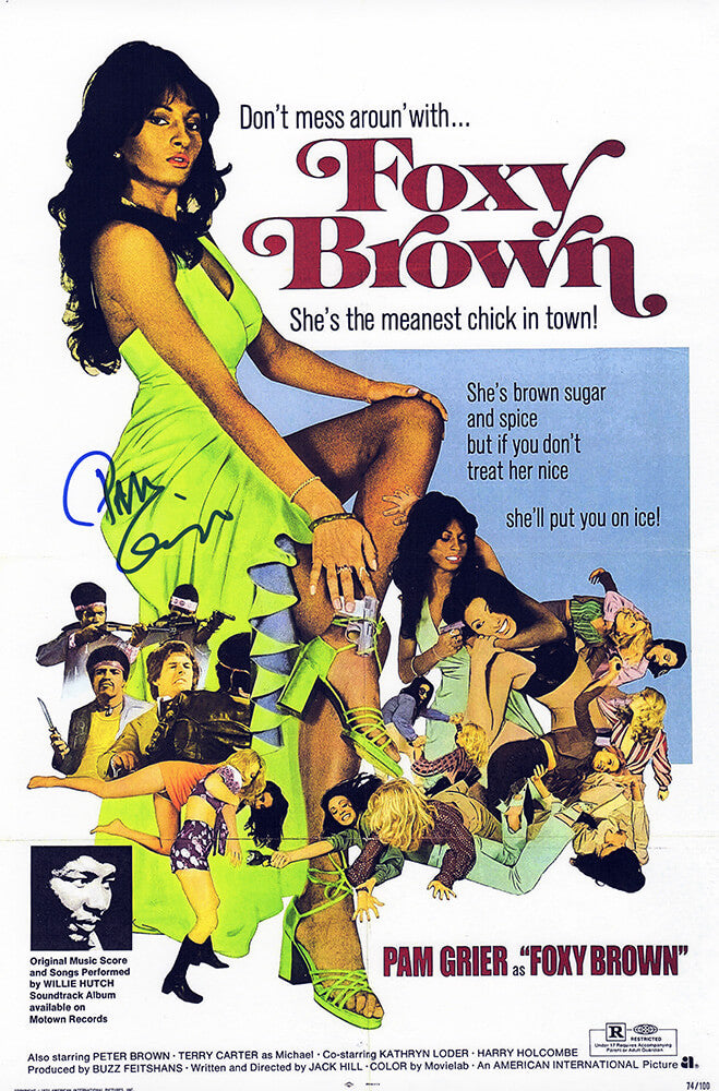 Pam Grier Signed Foxy Brown 11x17 Movie Poster