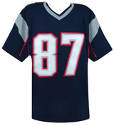 Rob Gronkowski Signed Navy Custom Football Jersey - (Radtke / Gronkowski Holo)