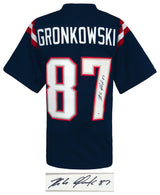 Rob Gronkowski Signed Navy Custom Football Jersey - (PSA)