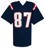 Rob Gronkowski Signed Navy Custom Football Jersey - (PSA)