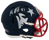 Rob Gronkowski Signed New England Patriots AMP Riddell Speed Mini Helmet - (Radtke)