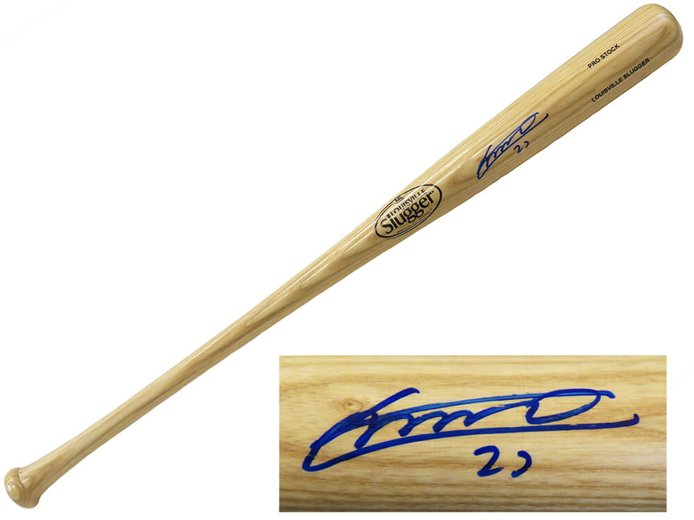 Vladimir Guerrero Jr Signed Louisville Slugger Pro Stock Blonde Baseball Bat (JSA)