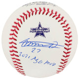 Vladimir Guerrero Jr Signed Rawlings 2021 All Star Game Logo Baseball w/2021 ASG MVP - (Beckett)