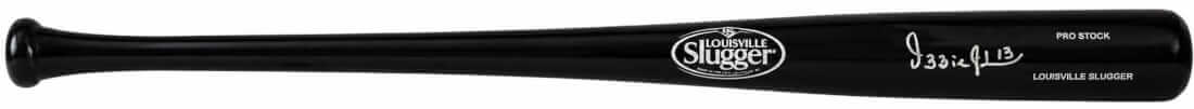 Ozzie Guillen Signed Louisville Slugger Black Pro Stock Baseball Bat