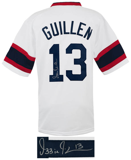 Ozzie Guillen Signed White Custom Baseball Jersey