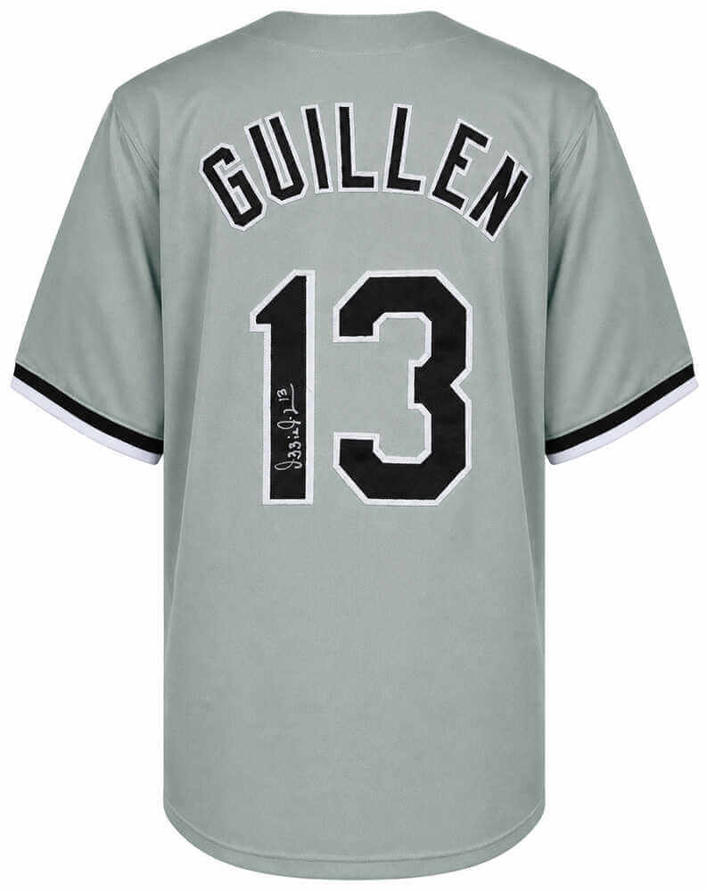 Ozzie Guillen Signed Gray Custom Baseball Jersey