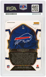 Damar Hamlin Signed Buffalo Bills 2022 Panini Select Prizm Silver Die Cut Football Card #100 - (PSA Encapsulated)