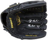 Bob Hamelin Signed Franklin Black Baseball Fielders Glove w/94 AL ROY
