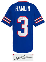 Damar Hamlin Signed Blue Custom Football Jersey