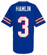 Damar Hamlin Signed Blue Custom Football Jersey