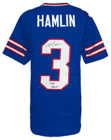 Damar Hamlin Signed Blue Custom Football Jersey w/Bills Mafia