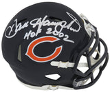 Dan Hampton Signed Chicago Bears Riddell Speed Mini Helmet w/HOF 2002