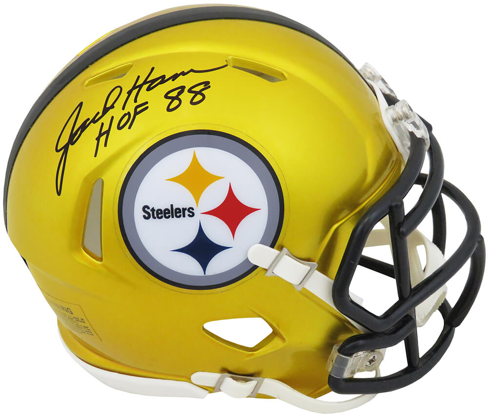 Jack Ham Signed Pittsburgh Steelers FLASH Riddell Speed Mini Helmet w/HOF'88
