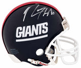 Rodney Hampton Signed New York Giants Throwback Riddell (VSR4) Mini Helmet