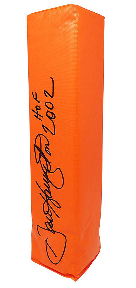 Dan Hampton Signed Orange Endzone Football Pylon w/HOF 2002