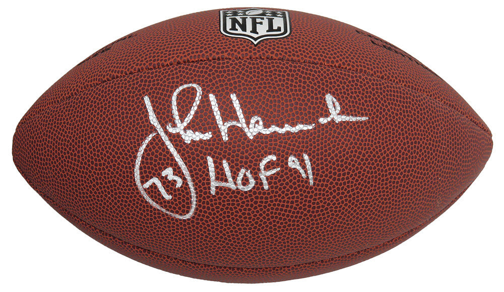 John Hannah Signed Wilson Limited Full Size NFL Football w/HOF'91