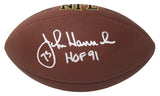 John Hannah Signed Wilson Super Grip Full Size NFL Football w/HOF'91