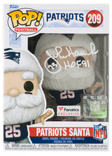 John Hannah Signed New England Patriots 'SANTA' Funko Pop Doll #209 w/HOF'91