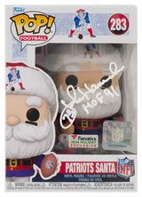 John Hannah Signed New England Patriots SANTA Funko Pop Doll #283 w/HOF'91