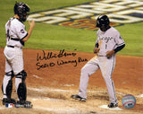 Willie Harris Signed Chicago White Sox 2005 World Series Winning Run 8x10 Photo w/Series Winning Run