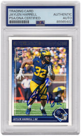 Jaylen Harrell Signed Tennessee Titans (Michigan Wolverines Image) 2004 Score Rookie Football Card #385 - (PSA Encapsulated)