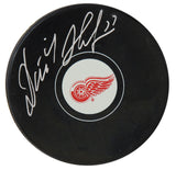Dominik Hasek Signed Detroit Red Wings Logo Hockey Puck