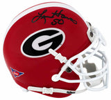 Len Hauss Signed Georgia Bulldogs Schutt Mini Helmet