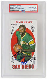 Elvin Hayes Signed 1969-1970 Topps Tall Boy Rookie Basketball Trading Card #75 - (PSA Encapsulated)