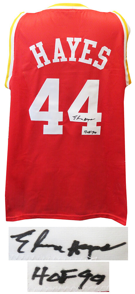 Elvin Hayes Signed Red Throwback Custom Basketball Jersey w/HOF'90