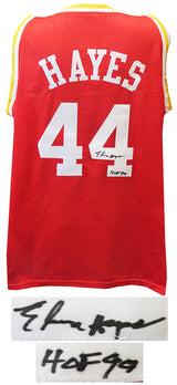 Elvin Hayes Signed Red Throwback Custom Basketball Jersey w/HOF'90
