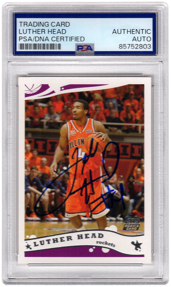 Luther Head Signed Houston Rockets 2005 Topps Rookie Basketball Trading Card #244 - (PSA Encapsulated)