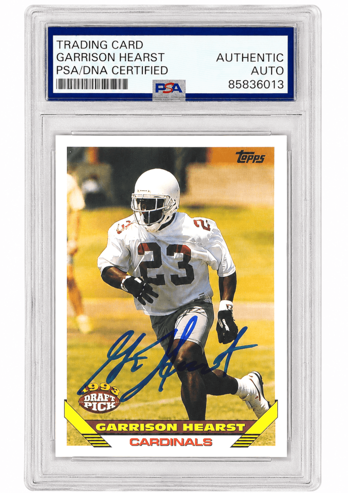 Garrison Hearst Signed Arizona Cardinals 1993 Topps Rookie Football Card #101 - (PSA Encapsulated)