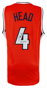 Luther Head Signed Orange Custom College Basketball Jersey w/2005 Final 4