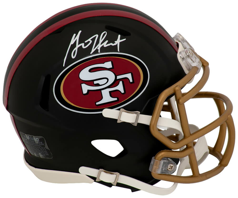 Garrison Hearst Signed San Francisco 49ers Rivalries Black Riddell Speed Mini Helmet