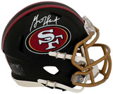 Garrison Hearst Signed San Francisco 49ers Rivalries Black Riddell Speed Mini Helmet