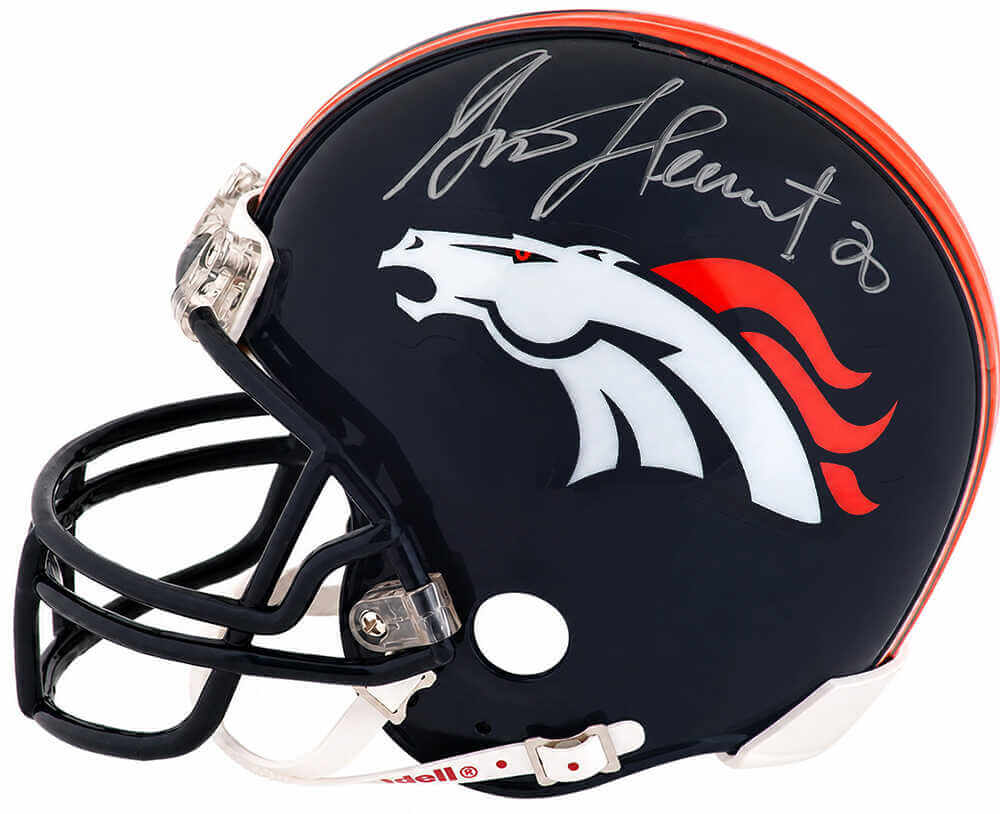 Garrison Hearst Signed Denver Broncos Riddell (VSR4) Mini Helmet
