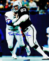 Ted Hendricks Signed Raiders Action 8x10 Photo